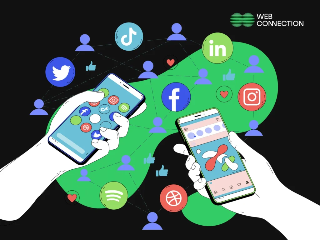 Guests on smartphones connected to the hotel through apps and social channels, the benefits of a hotel mobile app