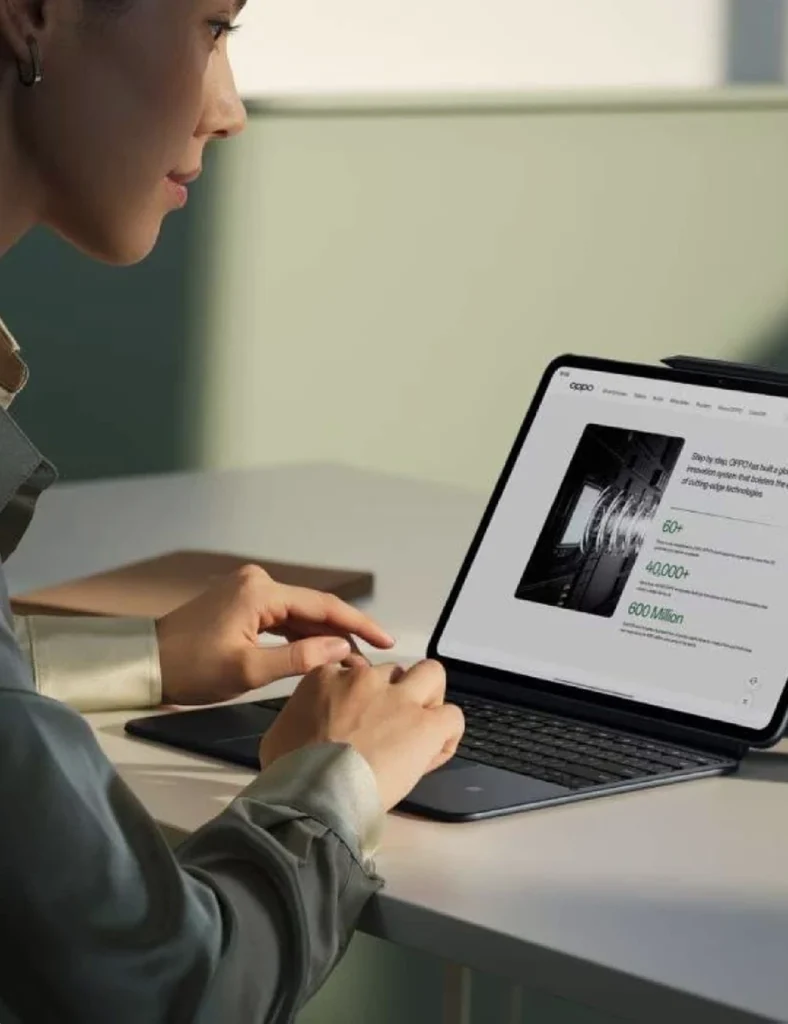 Hotel website design on a laptop