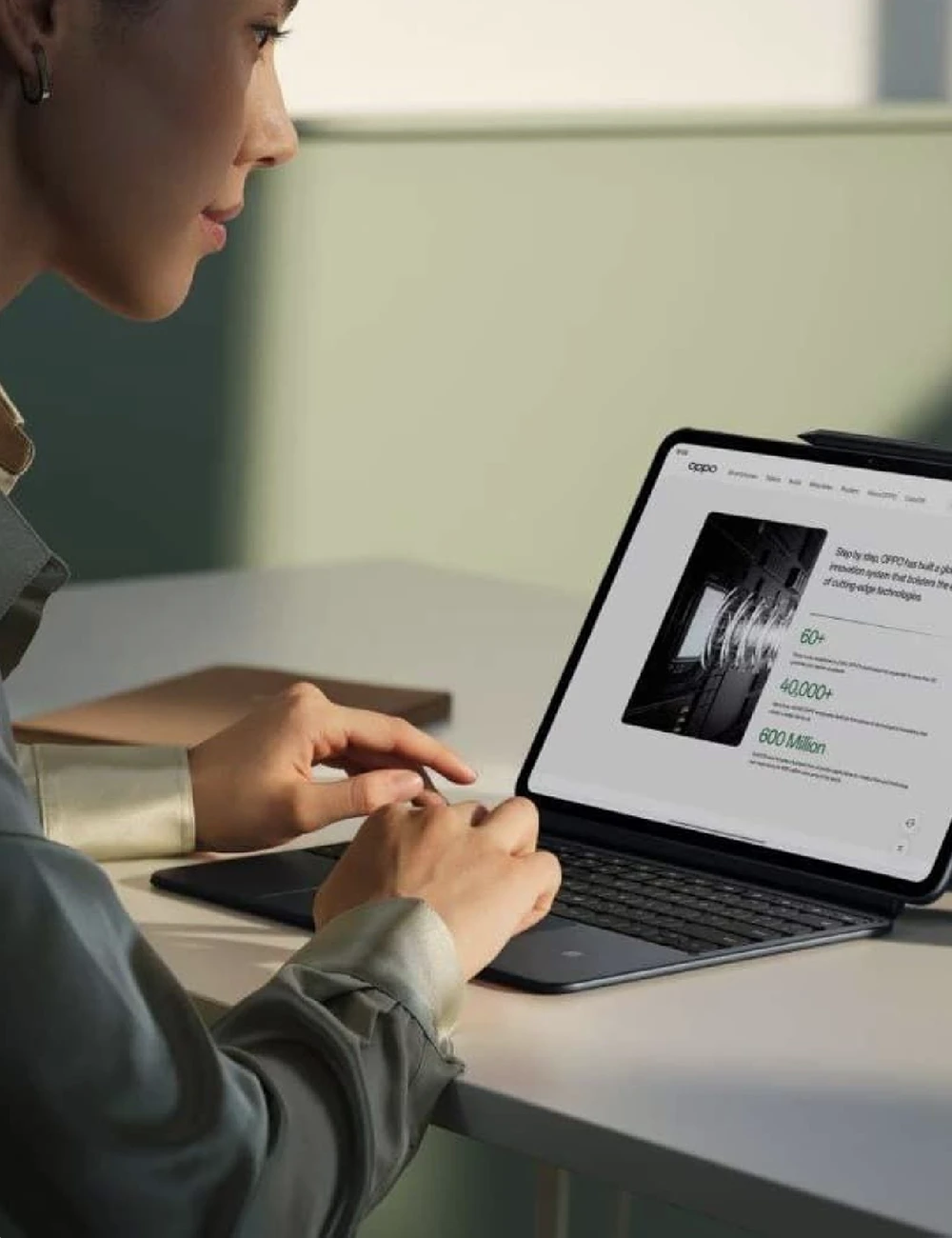 Hotel website design on a laptop
