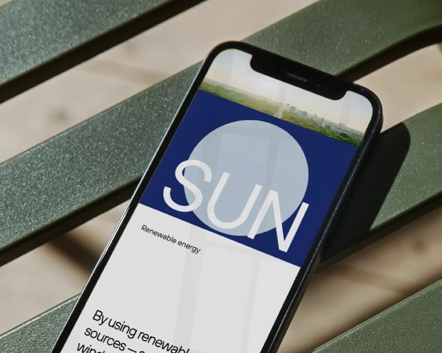 Mobile-friendly website on a smartphone